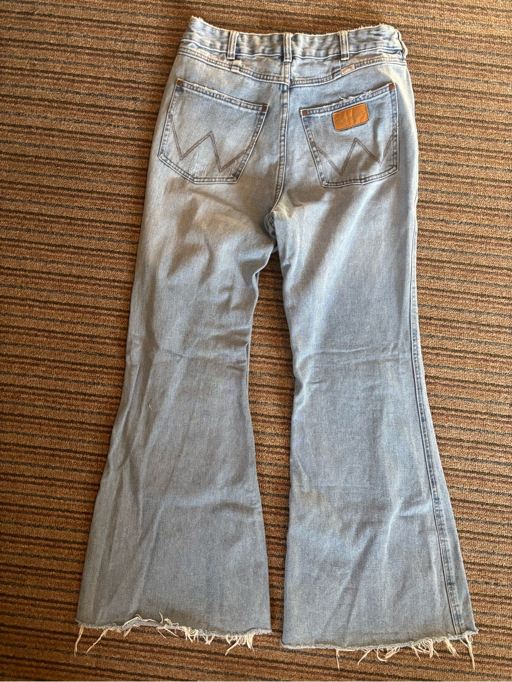 Wrangler Light Blue Patchwork Flared Jeans - Picture 3 of 3
